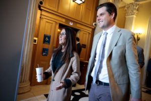 Rep. Lauren Boebert of Colorado and Rep. Matt Gaetz of Florida. (Photo by Popsync)