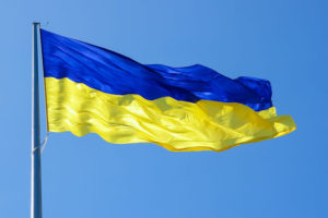 Ukraine flag. (Photo by Popsync)